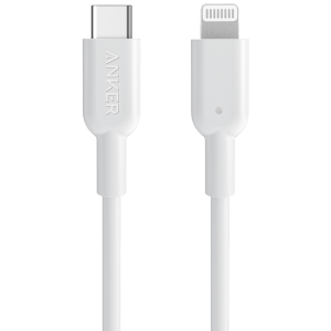Anker安克 MFi认证苹果充电线快充适用iphone14/13/12ProMax/11xs手机20W/30W充电器USB-C转Lightning 1.8m白