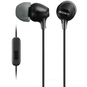 索尼（SONY） MDR-EX15AP 入耳式耳机有线手机电脑通用高音质K歌音乐耳机 黑色