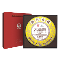 【茶叶送礼】大益普洱茶 熟茶 皇茶礼金针白莲 2101//2001批次茶饼熟普茶叶礼盒 357g单饼装