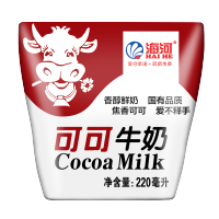 海河牛奶早餐奶天津网红风味奶 可可牛奶袋装奶日期新鲜可批发 220ml*10包 海河牛奶可可味