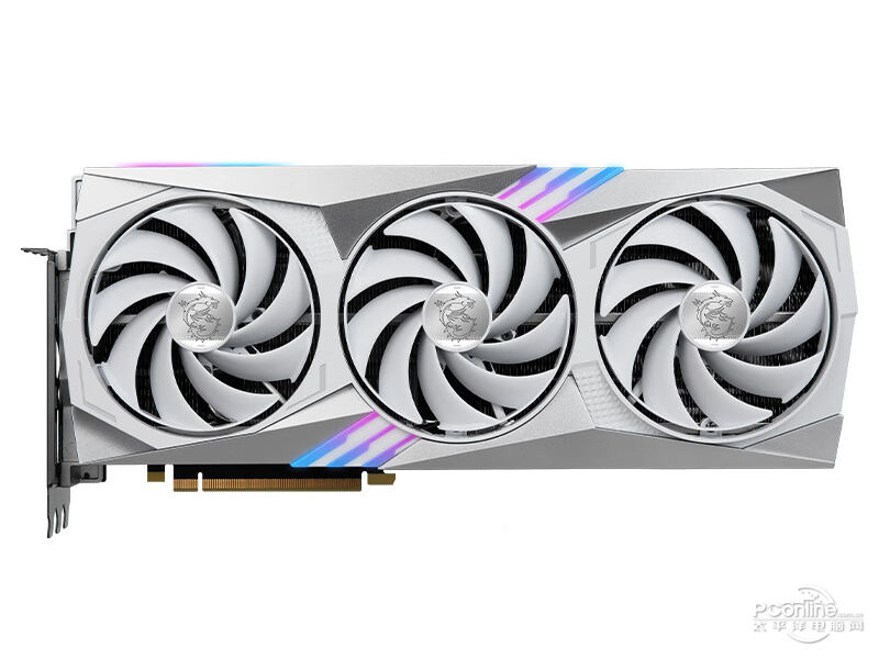 微星GeForce RTX 4070 Ti GAMING X TRIO WHITE 12G 正面