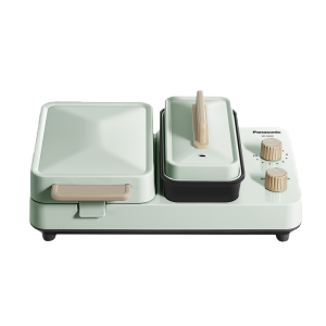 松下（Panasonic） 三明治早餐机MS01家用小型轻食机多功能华夫饼吐司压烤机 NF-MS01ASQ(湖蓝色)