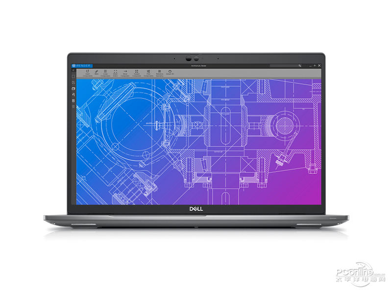 戴尔Precision 3570(酷睿i7-1265U/8GB/256GB/T550) 前视