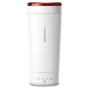 摩飞电器（Morphyrichards） 电热杯小型旅行便携烧水杯冲奶烧水壶办公家用不锈钢养生保温杯 MR6060椰奶白 0.3L