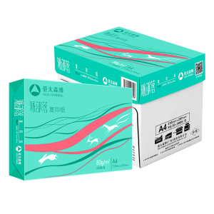 亚太森博百旺 派部落A4打印纸 80g 500张*5包 高性价比双面复印纸 2500张整箱【经济款】