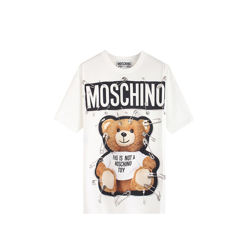 moschino 莫斯奇诺 女士白色别针熊卫衣 魅力有型et07045540 681