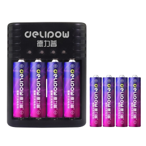 德力普（Delipow） 充电电池 5号/7号充电锂电池1.5V大容量2775mWh锂电池充电套装 充电器+6节5号2775mWh锂电池