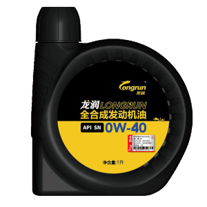 龙润润滑油 旗舰系列 含PAO全合成汽油机油 0W-40 SN级 1L 汽车保养