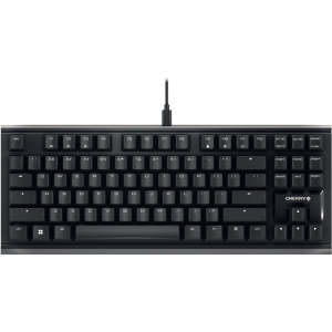 CHERRY樱桃 MX1.1机械键盘 G80-3910游戏键盘 悬浮式无钢结构 87键有线键盘 电脑键盘 黑色 红轴