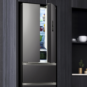 美的(Midea)325升法式多门冰箱一级能效双变频四开门小型家用电冰箱超薄风冷无霜节能低噪BCD-325WFPM(E)