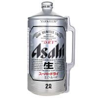 【进口】日本朝日/asahi超爽啤酒2L*1桶装4斤生啤酒黄啤清仓