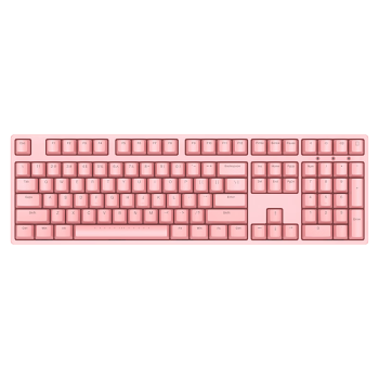 ikbc 机械键盘无线樱桃键盘有线C87C104cherry轴电竞游戏办公笔记本键盘 C210粉色有线108键 红轴