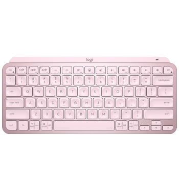 罗技（Logitech）大师系列 MX Keys Mini 简约无线蓝牙 高端办公键盘 智能键盘 语音键盘 背光时尚 超薄便携 玫瑰粉
