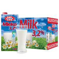 妙可Mlekovita波兰进口田园系列全脂牛奶纯牛奶1L*12盒整箱装优质蛋白