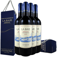 【4瓶红酒配礼盒】2012年份法国波尔多AOP红酒葡萄酒原瓶进口