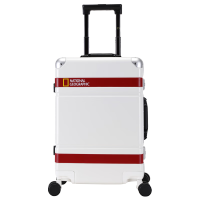 海德（HEAD）行李箱男铝框拉杆箱女20英寸登机密码旅行箱子白红色20英寸