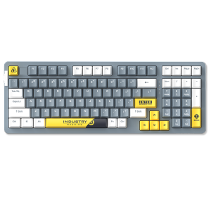 达尔优(dareu)A98机械键盘 热插拔 游戏键盘 PBT键帽全键可换轴 RGB灯光 单模 有线版工业灰-天空轴V3