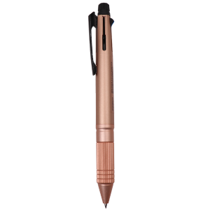 三菱（uni）五合一多功能笔商务中油笔签字笔原子笔（四色圆珠笔+自动铅笔）玫瑰金笔杆 MSXE5-2000A-05