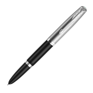 派克（PARKER） 卓尔51系列复古墨水笔 学生高端钢笔签字笔 商务送礼 51麦道鹰黑白夹墨水笔