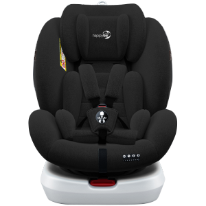 贝蒂乐360度旋转儿童安全座椅0-12岁汽车用可坐可躺安全椅isofix硬接口婴儿宝宝车载坐椅 魔力黑（360度旋转+双接口+骨架加宽）