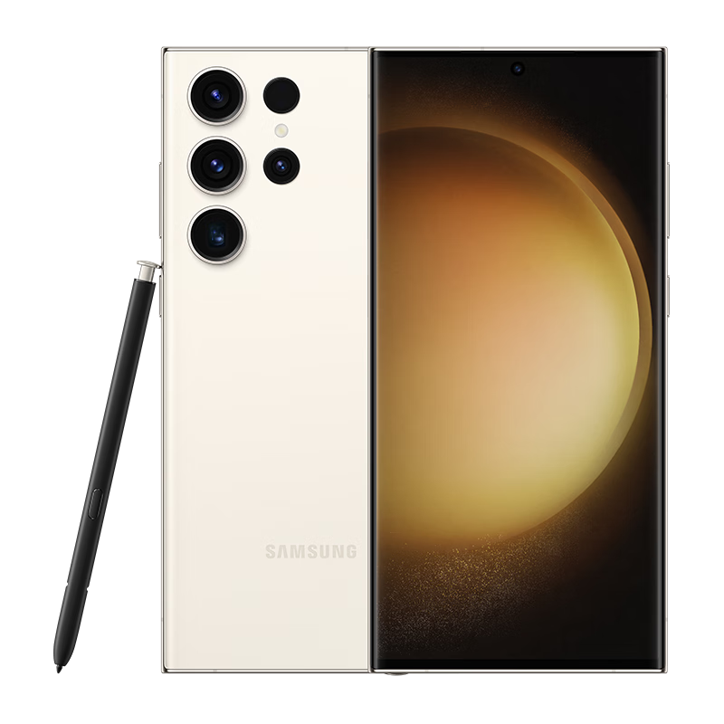 三星 SAMSUNG Galaxy S23 Ultra 2亿像素 第二代骁龙8移动平台 大屏S Pen书写 12GB+256GB 悠柔白 5G游戏手机