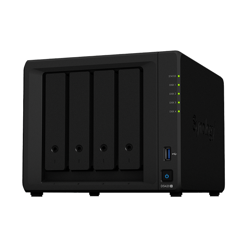 群晖（Synology）DS420+ 双核心4盘位NAS网络存储服务器 数据备份一体机  （无内置硬盘 ）