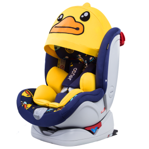 阿布纳（Abner）婴儿童安全座椅360度旋转0-4-12岁宝宝汽车用坐椅可躺isofix接口 小黄鸭