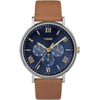 Timex 男士 Southview 皮革表带手表