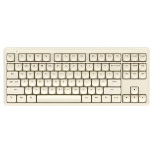 ikbc S300蓝牙无线键盘机械键盘笔记本键盘87键粉色办公超薄pad键盘 S300 浅咖 红轴