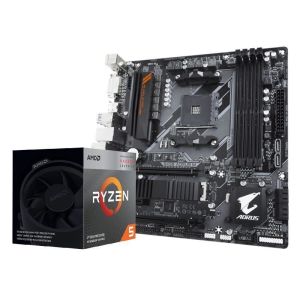 AMD 锐龙 R5 5600G 核显 CPU +技嘉 B450/B550 主板游戏套装