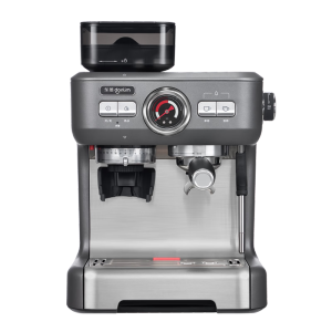 东菱（Donlim）咖啡机 咖啡机家用 意式半自动 双锅炉双水泵 研磨一体  蒸汽打奶泡 DL-5700D（钛金灰）