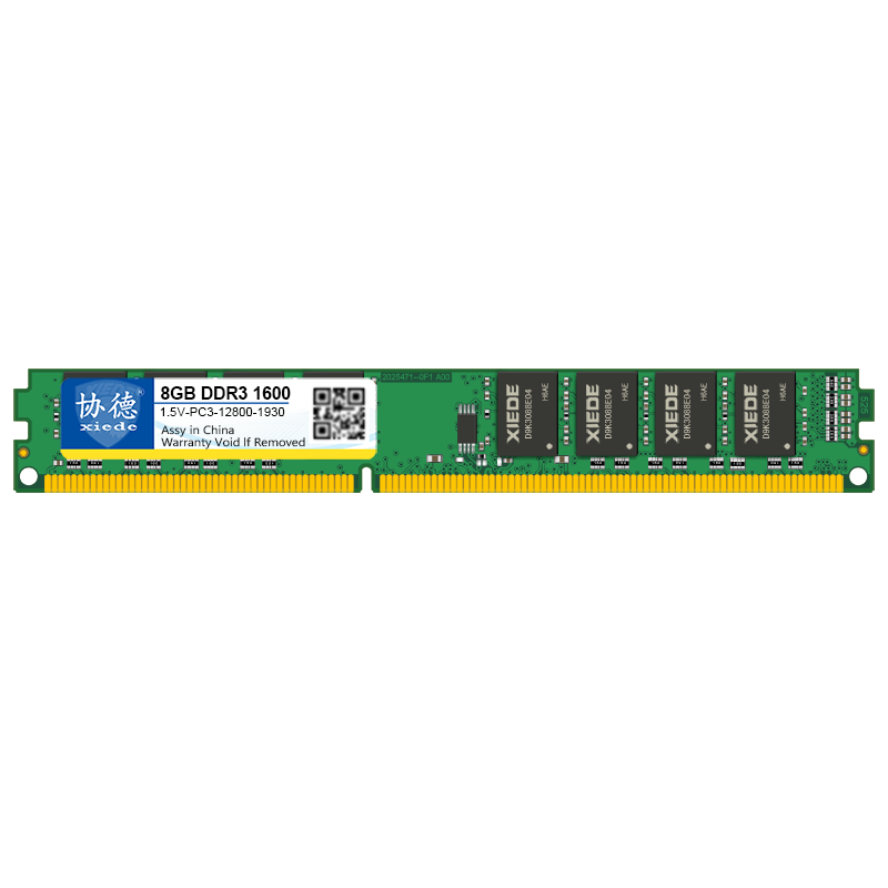 协德 (xiede)台式机DDR3 1600 8G电脑内存条 PC3-12800 小板双面16颗粒