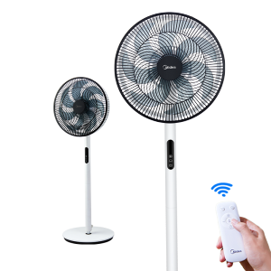 美的（Midea） 电风扇落地扇家用大风量电扇宿舍轻音低噪遥控定时智能扇 【升级7叶 风随温变】遥控定时款（SAD35EA）