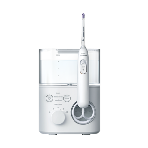 飞利浦家用台式冲牙器洗牙器水牙线台式家用四向水流科技4种洁齿模式10级洁齿力度  水魔方白色HX3911/41