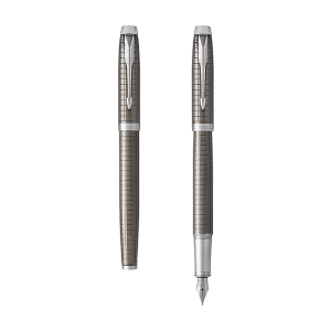 派克（PARKER）钢笔 IM系列金属灰格纹墨水笔