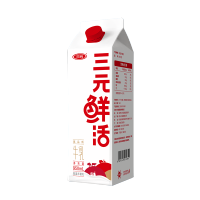 三元 鲜活超巴高温杀菌工艺高品质牛乳纯牛奶950ml/盒 低温奶 生鲜