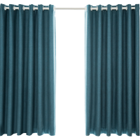 水星家纺窗帘免打孔安装卧室遮光隔音窗帘杆整套遮阳帘240宽×180高cm蓝色