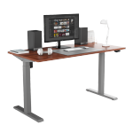 Brateck 北弧 电动升降桌 电脑桌 站立办公升降桌 工作升降台 K21棕1.2米
