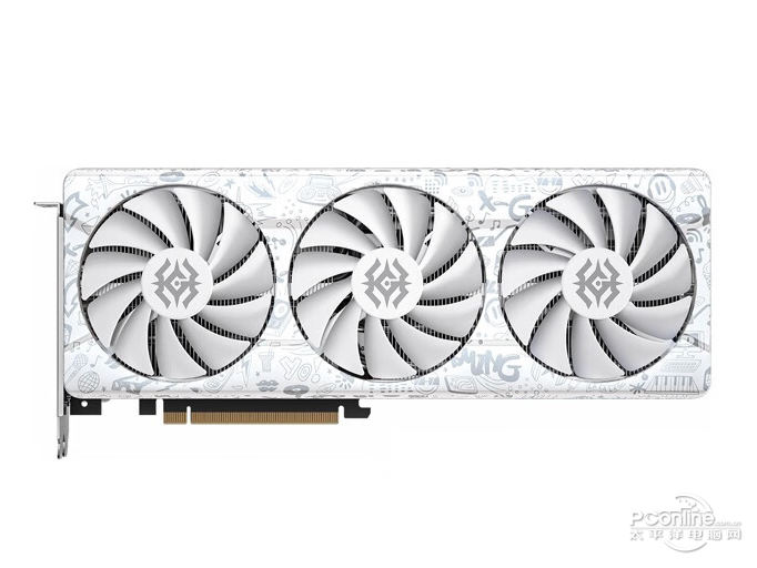 索泰GeForce RTX 4070 X-GAMING OC 欧泊白 正面