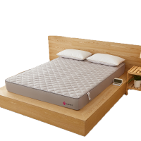 洁丽雅床笠单件 可水洗加厚床罩席梦思防尘罩床垫保护套 灰色1.8米床