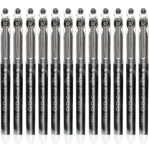 百乐（PILOT）BL-P700 0.7mm 考试 / 财务用笔 中性笔顺滑针嘴签字笔 黑色 12支装