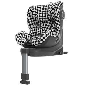 虎贝尔（HBR）E360婴儿童安全座椅汽车用0-4-12岁宝宝车载i-Size认证黑白棋盘格