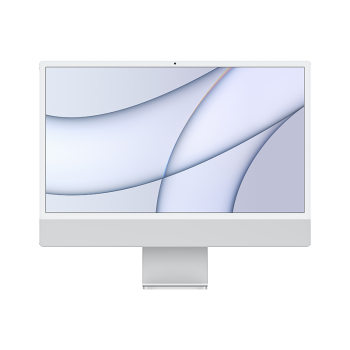 Apple iMac 24英寸 银色 4.5K屏 八核M1芯片(8核图形处理器) 16G 512G SSD 一体式电脑主机【定制机】Z12R