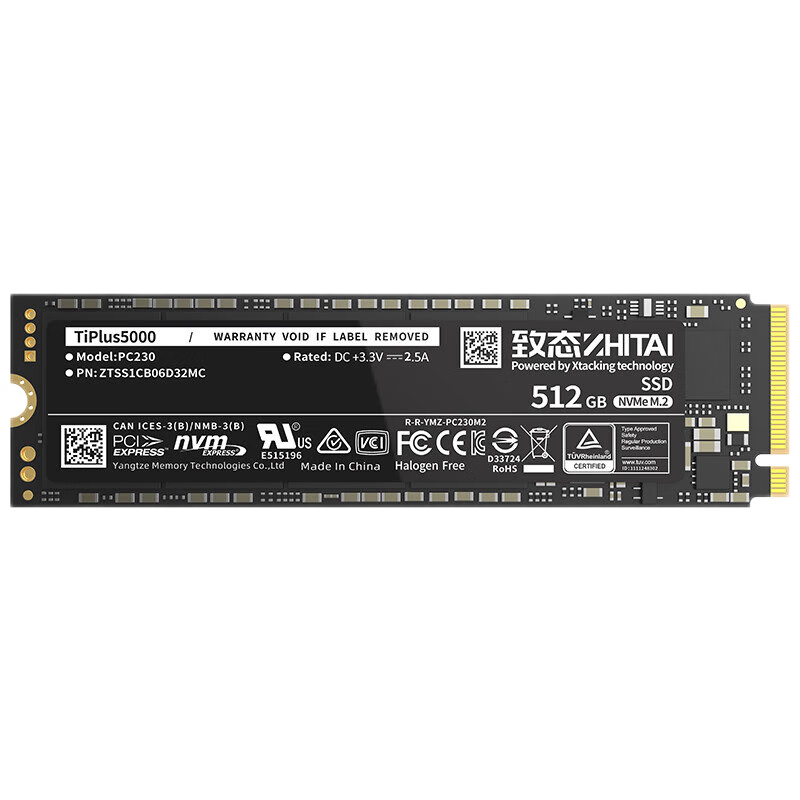 ̬ZhiTai洢 ʼǱ̨ʽSSD̬Ӳ NVME M.2ӿ Pcie 3.0 : TiPlus5000 Nvme M.2 512G