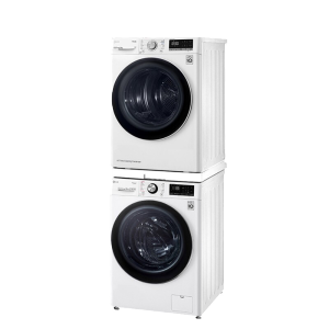 LG 容慧系列洗烘套装 13kg蒸汽除菌洗衣机+9kg原装进口变频热泵遥控烘干机 FCV13G4W+RC90V9AV4W
