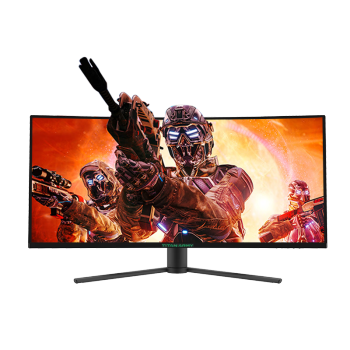 泰坦军团 准4K曲面带鱼屏电竞显示器1ms HDR10 21:9 PIP/PBP分屏游戏办公显示屏 1500R34英寸144Hz C34CHR升降旋转