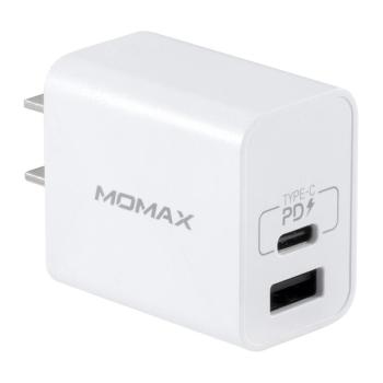 MOMAX摩米士双口快充充电头PD20W充电器数据线套装适用苹果iPhone华为手机iPad平板usb多口typec插头5v2a通用