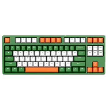 ikbc键盘机械键盘无线粉色游戏樱桃键盘红黑茶青轴87键盘全键无冲突背光 Z200 探险 有线  红轴