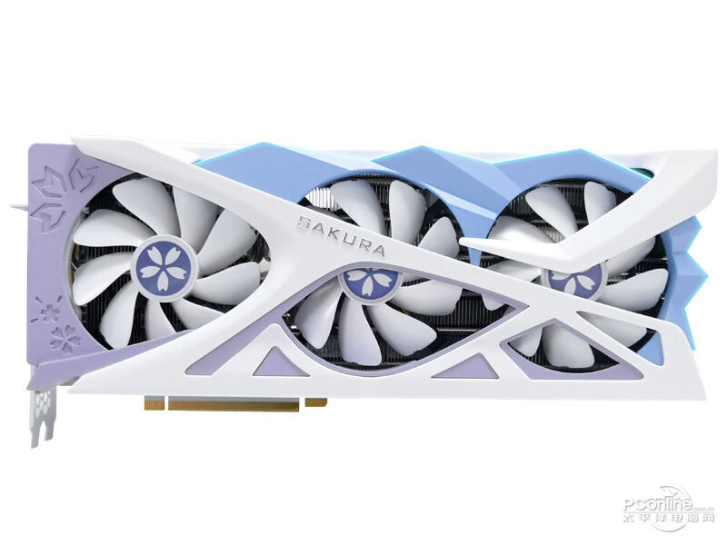 盈通GeForce RTX 4070Ti 12G D6X 樱瞳花嫁 正面