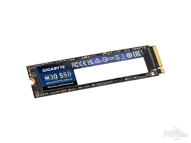 技嘉小雕猛盘M30 1TB M.2 SSD45度正面